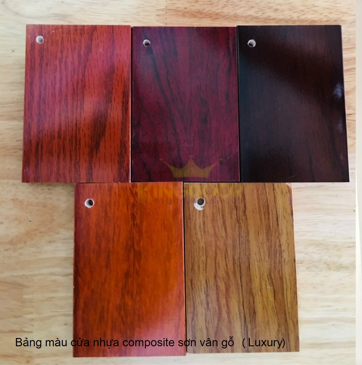 Bảng màu cửa nhựa composite sơn vân gỗ
